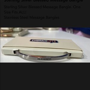Sterling Silver Blessed Message Bangle